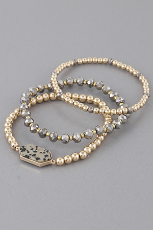 Multi Stone Beads Bracelet