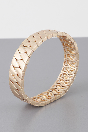 Two Toned Curb Chain Cuff Bracelet