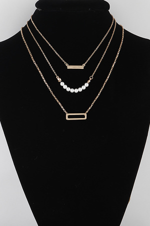 Multi Layered Bar Pendant Necklace