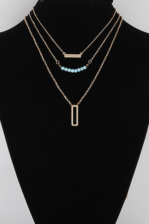 Multi Layered Bar Pendant Necklace