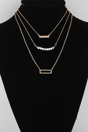 Multi Layered Bar Pendant Necklace
