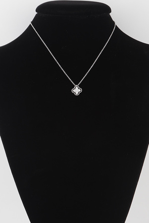 Jeweled Clover Chain Necklace