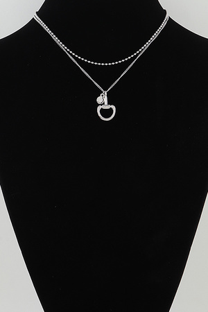 Double Equestrian Drop Beaded Necklace