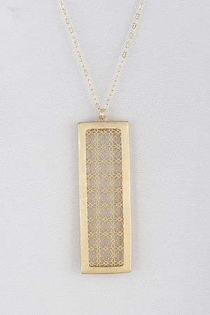 Interlaced Star Rectangle Necklace 9IBB7