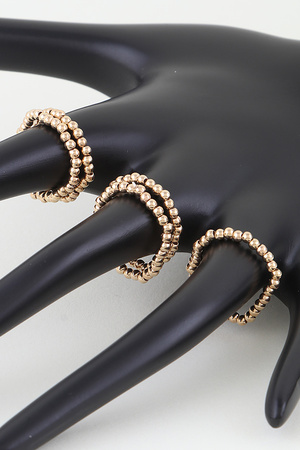 Multi Beaded Ring Set