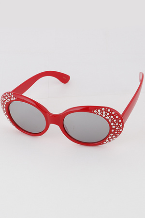 Beaded Round Sunglasses