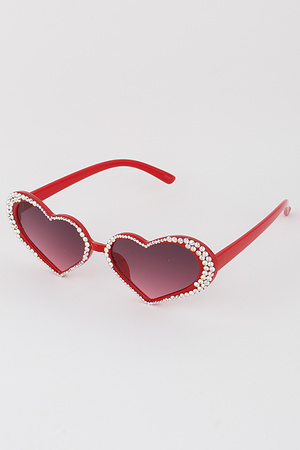 Bejeweled Heart Sunglasses