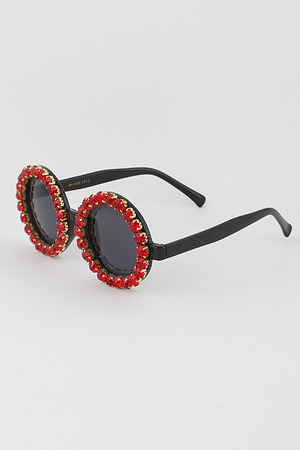 Bejeweled  Round  Sunglasses