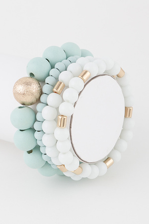 Multi Two Toned Beaded Bracelet