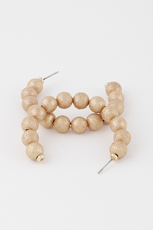 Multi Beaded Hoop Earrings