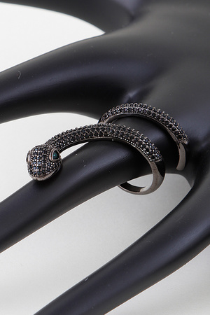 Jeweled Snake Wrap Around Ring