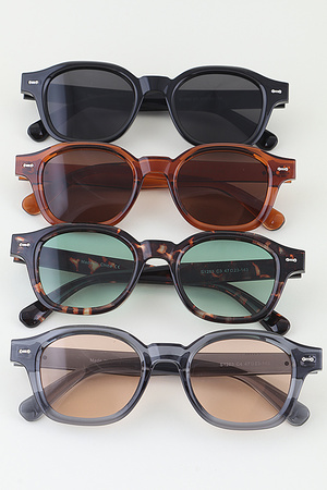 Double Bolted Tortoise Box Sunglasses