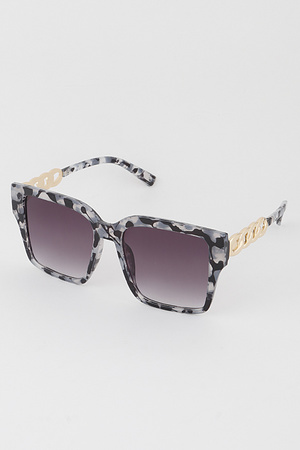 Link Chain Square Sunglasses