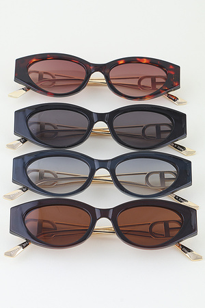 Luxury Pin Frame Round Sunglasses