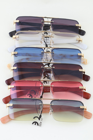 Greek Modern Straight Aviator Sunglasses