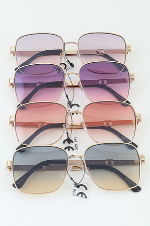 Double CC Frame Gradient Sunglasses