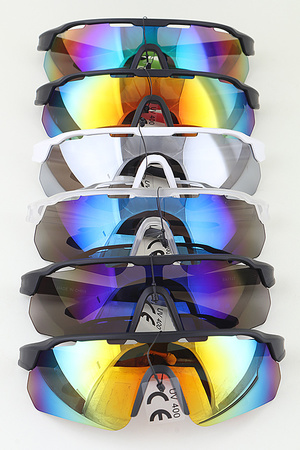 Straight Polycarbonate Shield Sunglasses