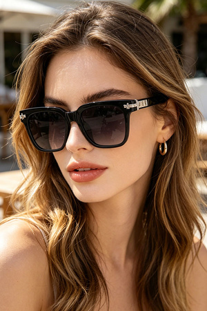 Luxury Pillar Tile Wayfarer Sunglasses