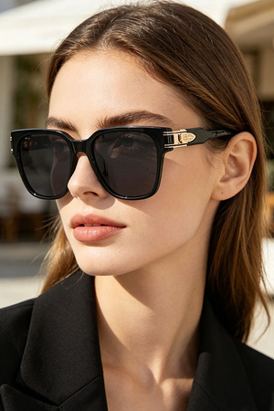 Luxury Antique Emblem Wayfarer Sunglasses