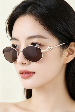 Hexagonal Tinted Sunglasses