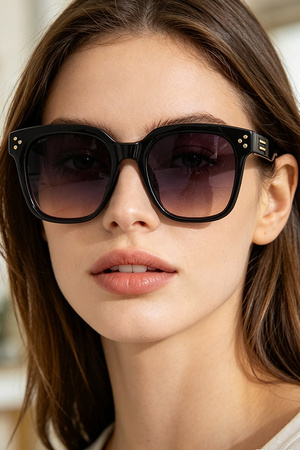 Triple Bolted Wayfarer Sunglasses