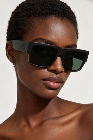 Cross Cut Polarized Box Sunglasses