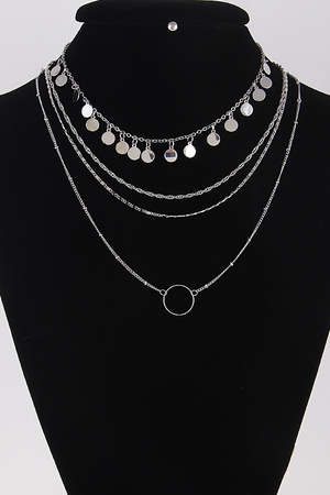 Mixed Gypsy Inspired Layered Necklace 8KCA5