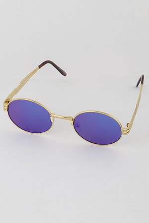 Unique Frame Round Rimmed Sunglasses