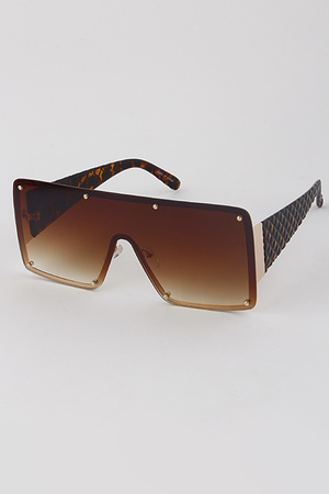 Rectangle Brown Shade Sunglasses
