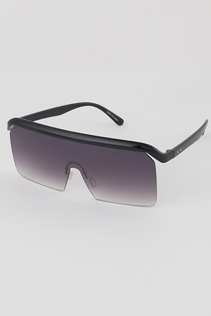 Unique Rimless Shield Sunglasses