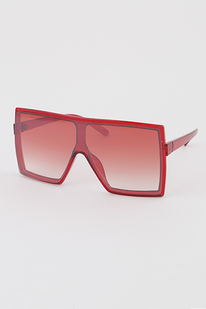 Oversized Translucent Shield Sunglasses