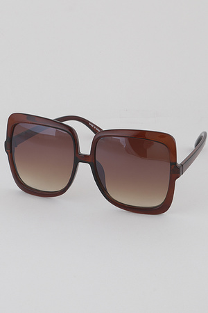 Oversized Curved Square Sunglasses