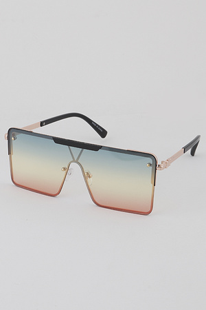 Over Frame Shield Sunglasses