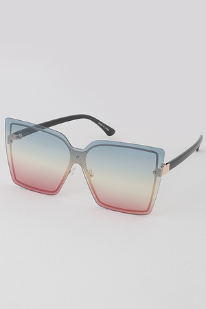 Oversized Lens Shield Sunglasses