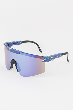 Splatter Polycarbonate Shield Sunglasses