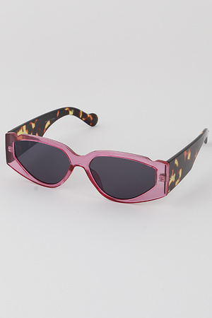 Retro Indented Frame Sunglasses