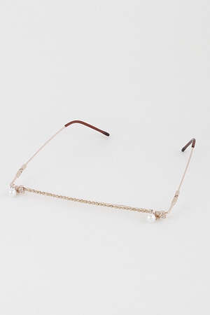 Jeweled Bow tie Bar Sunglasses