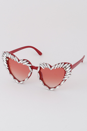 Crystal Heart Sunglasses