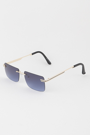 Rimless Gradient Square Sunglasses