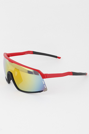 Modern Straight Polycarbonate Sunglasses