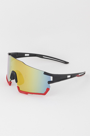 Abstract Sports Shield Sunglasses