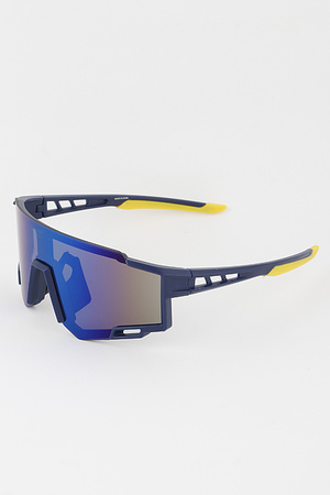 Modern Bottom Lined Shield Sunglasses