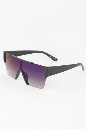 Modern Frame Shield Sunglasses