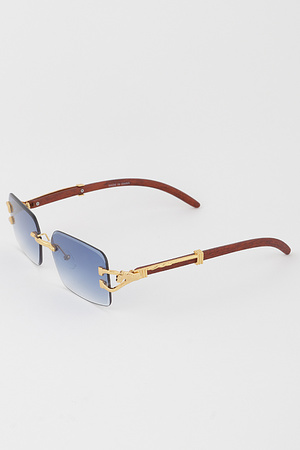 Rimless Gradient Horseshoe Sunglasses