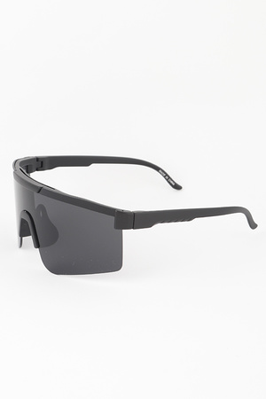 Modern Curved Shield Sunglasses