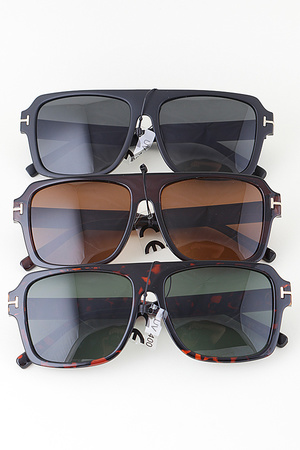 Straight T Decal Sunglasses