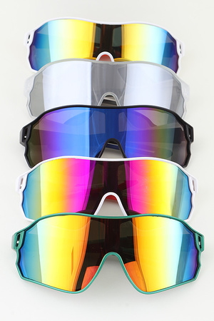 Bright Polycarbonate Shield Sunglasses