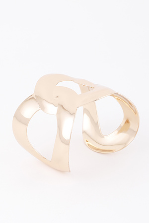 Hammered Loop Cuff Bracelet