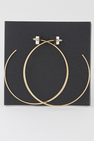 Oversized Metal Dipped Hoop Earrings