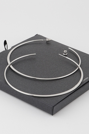 Oversized Metal Dipped Hoop Earrings